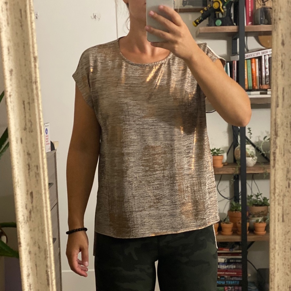 NWOT gold blouse shirt